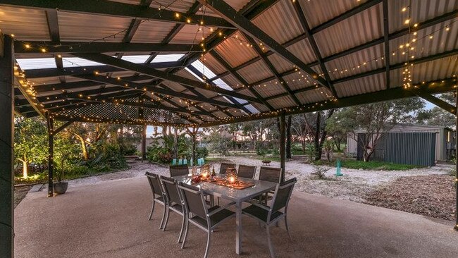 Enjoy dinner and the garden under the stars and fairy lights. Picture: realestate.com.au