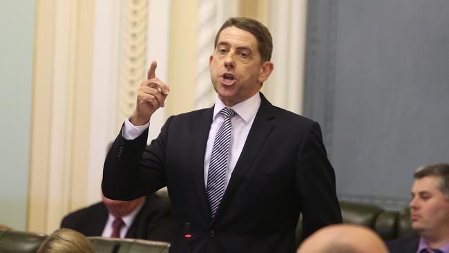 State Development Minister Cameron Dick at parliament. (AAP Image/Richard Waugh)