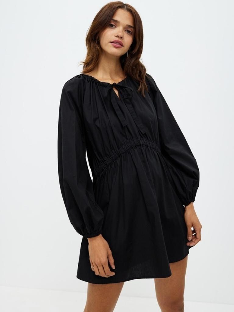 Aere Relaxed Organic Cotton Poplin Mini Dress. Picture: THE ICONIC.