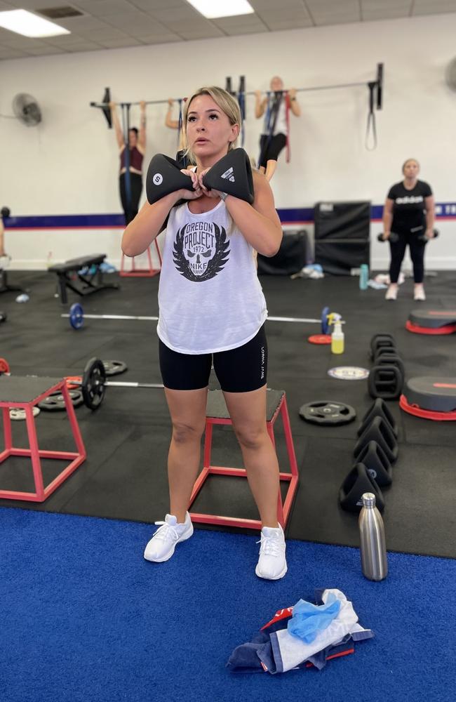Mara runs 5km every morning and attends F45 classes in the evenings where she aims to do four to six classes a week. Picture: Supplied