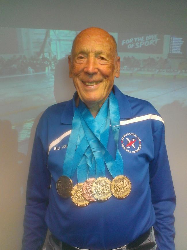 Bill Walker with his latest medal haul, including four gold. Picture: Supplied