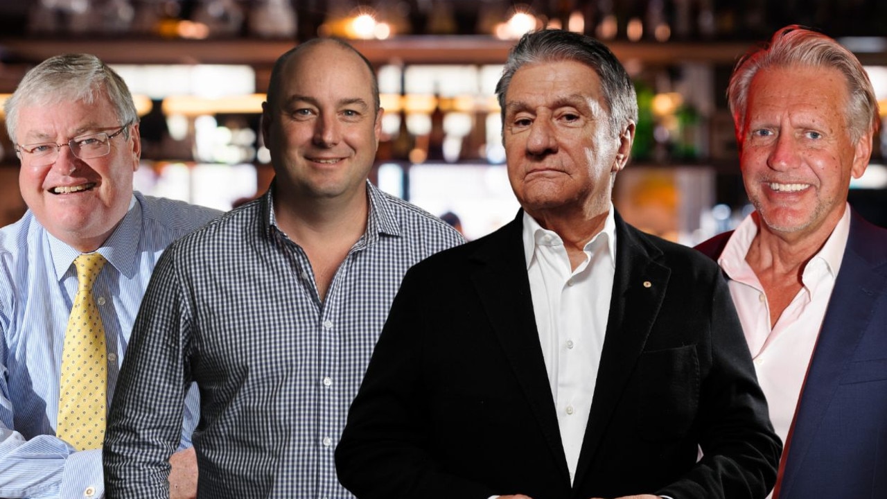 Tom McGuire, Rob Comiskey, Nick Politis and Bob East are some of Queensland’s biggest pub barons.