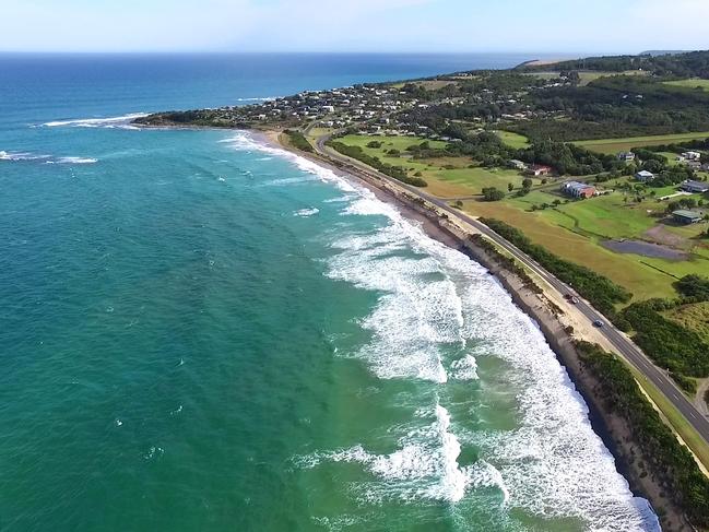 The tragedy happened at Marengo beach, near Apollo Bay. Picture: DELWP