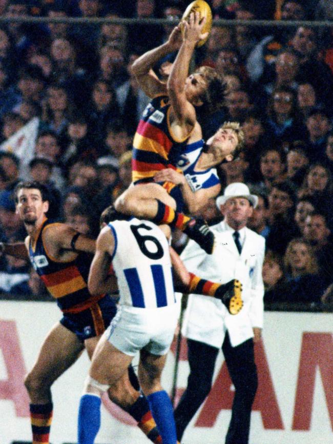 This goal square hanger earned Modra mark of the year in 1993. Pic: Mark Brake