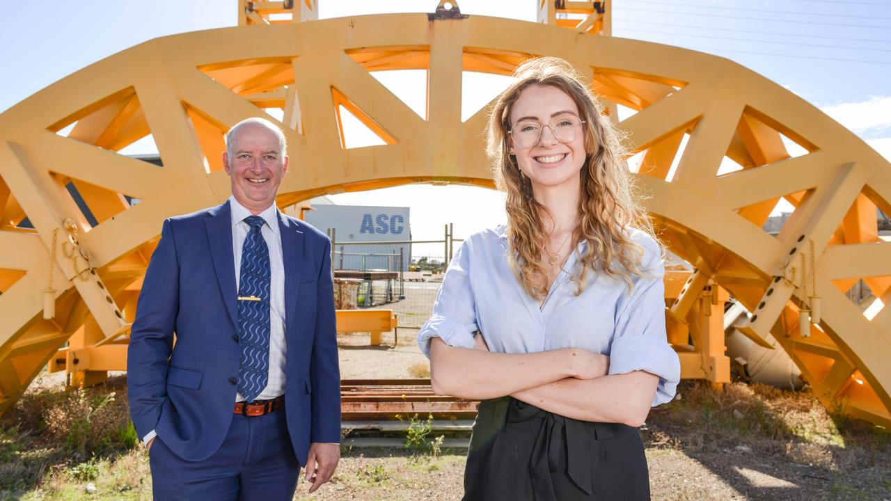 ASC chief engineer Dan and mechanical engineer Nicole at Osborne. Picture: Brenton Edwards