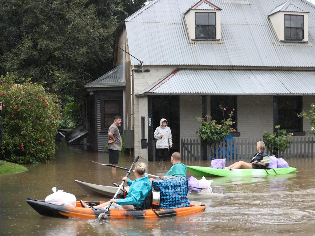 Residents of North St Windsor have started evacuating or moving stuff to higher ground. Picture: John Grainger