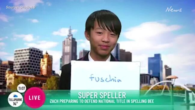 Reigning champ of the PM's Spelling Bee visits Studio 10