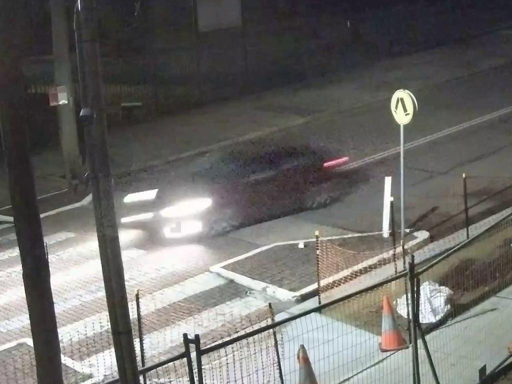 CCTV footage of vehicles driving around the crime scene was shown in court. Picture: NSW Police,