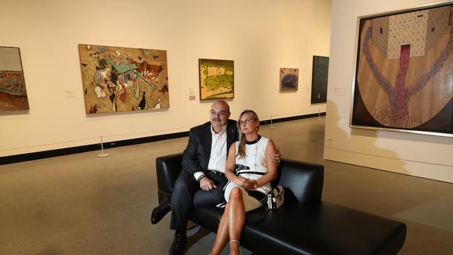 HOTA are announcing they have received a $1million donation from longtime supporter of Australian arts and Chairman of BensonÃ&#149;s Property Group, Mr. Elias Jreissati, and will be renaming Gallery 4 after the Jreissati family. Elias Jreissati and wife Colleen in the gallery. Picture Glenn Hampson