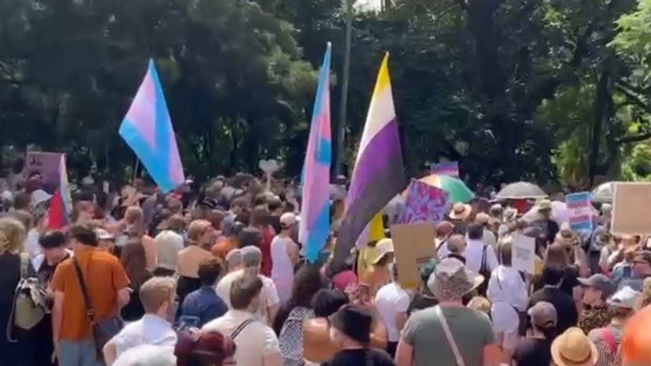 Hundreds march on parliament to fight gender hormone ban