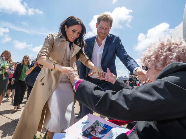 It was the third time Daphne Dunn had met Prince Harry, who proudly introduced her to Meghan.  Picture: Michelle Haywood