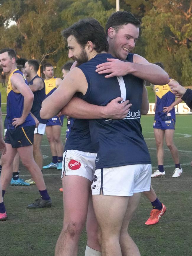 VAFA players celebrate their win. Picture: Valeriu Campan