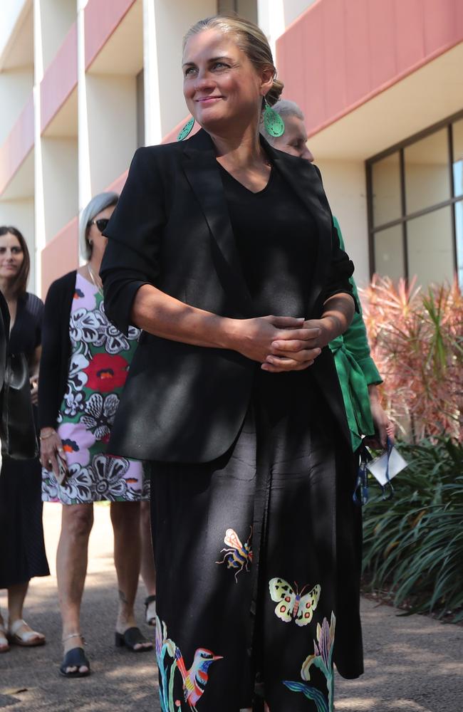 Counsel assisting the coroner Beth Wild outside Darwin Local Court following Pukumani Alimankinni's death in care coronial, on April 24, 2024. Picture: Zizi Averill