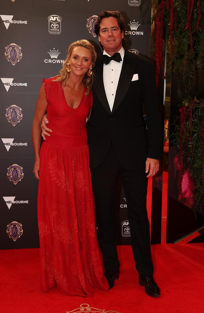 Gillon McLachlan and wife Laura. Picture: Michael Klein