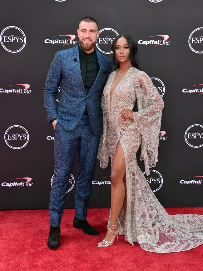 Travis Kelce and Kayla Nicole in 2018. (Photo by Alberto E. Rodriguez/Getty Images)