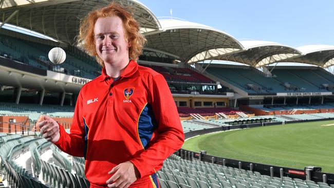 Teenage spin king Lloyd Pope helped lead Kensington into its second grand final in three years after taking 6/67 against Adelaide University last weekend. Picture: AAP/Keryn Stevens