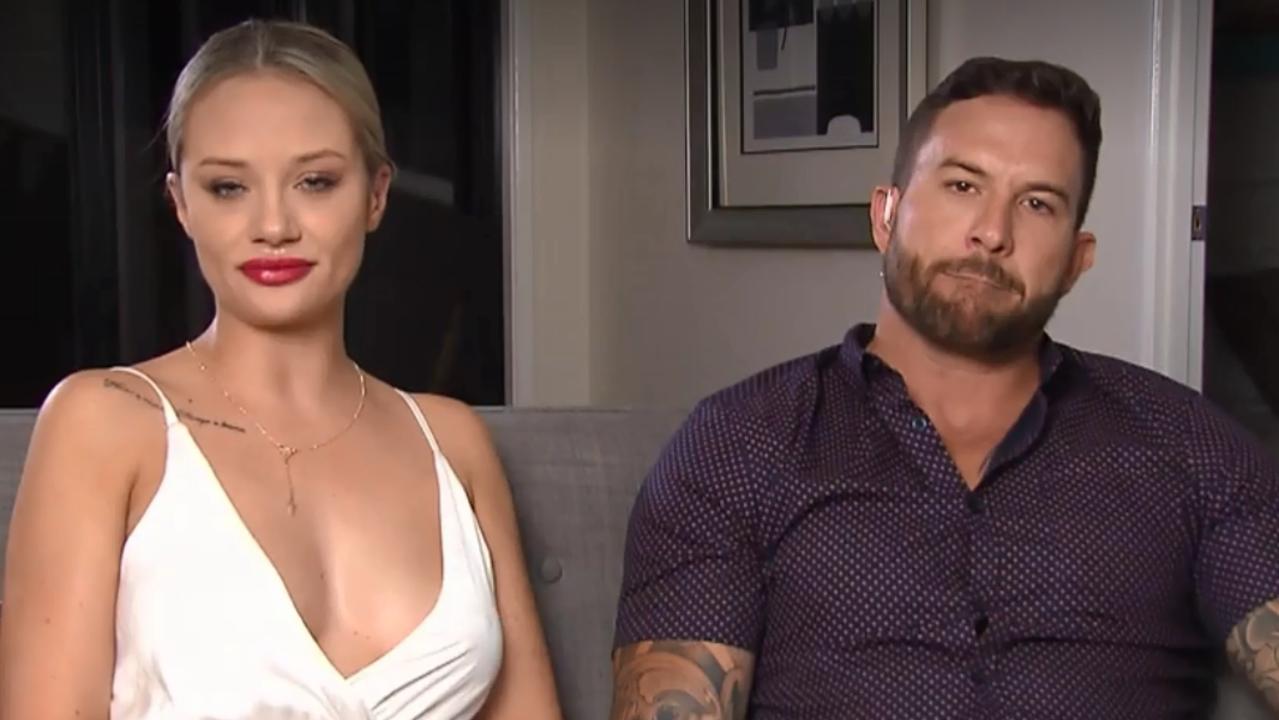 Yikes … MAFS' Jessika and Dan on Talking Married. Picture: Channel 9