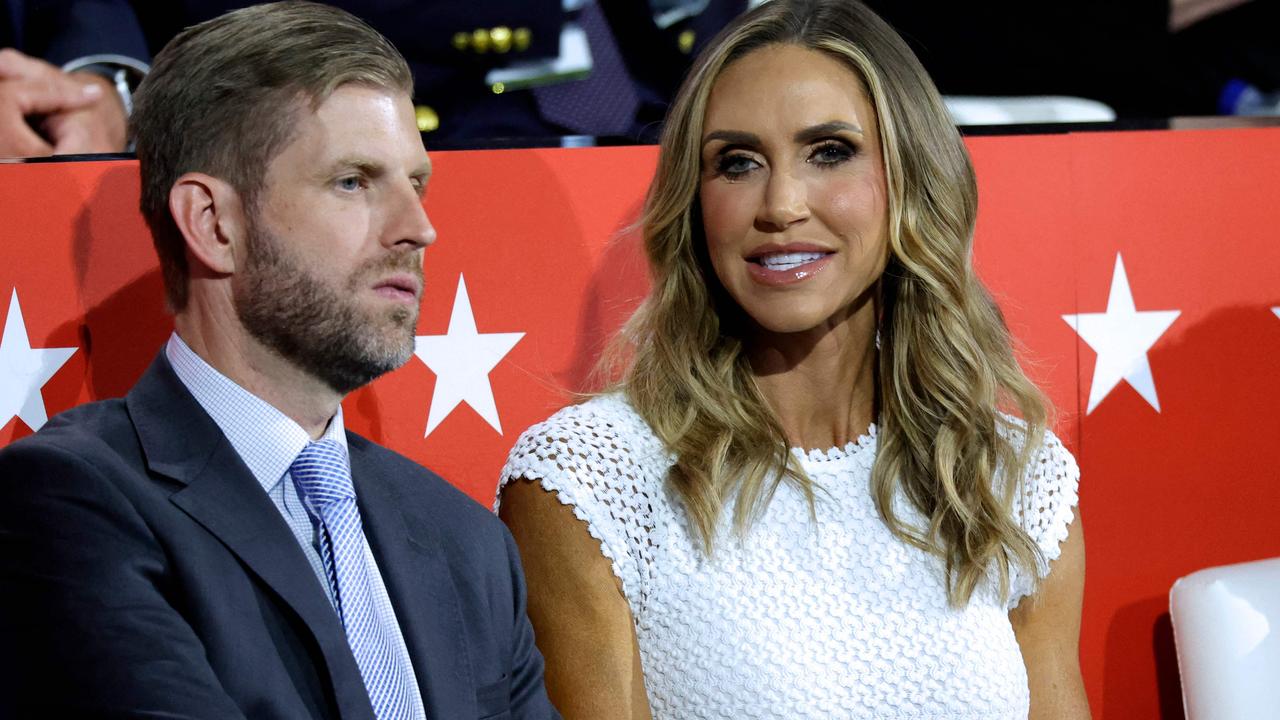 Eric and Lara Trump at the Republican National Convention. Picture: Kamil Krzaczynski/AFP