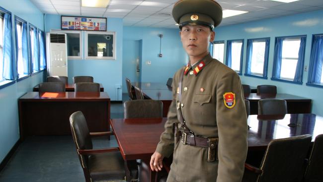 Everywhere you go in North Korea a minder goes with you. Or in Charles’ case two. Picture: Charles Firth