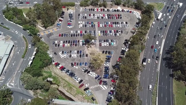 The Carindale Park n Ride, taken on a typical Wednesday working in October, 2017. Supplied: Adrian Schrinner