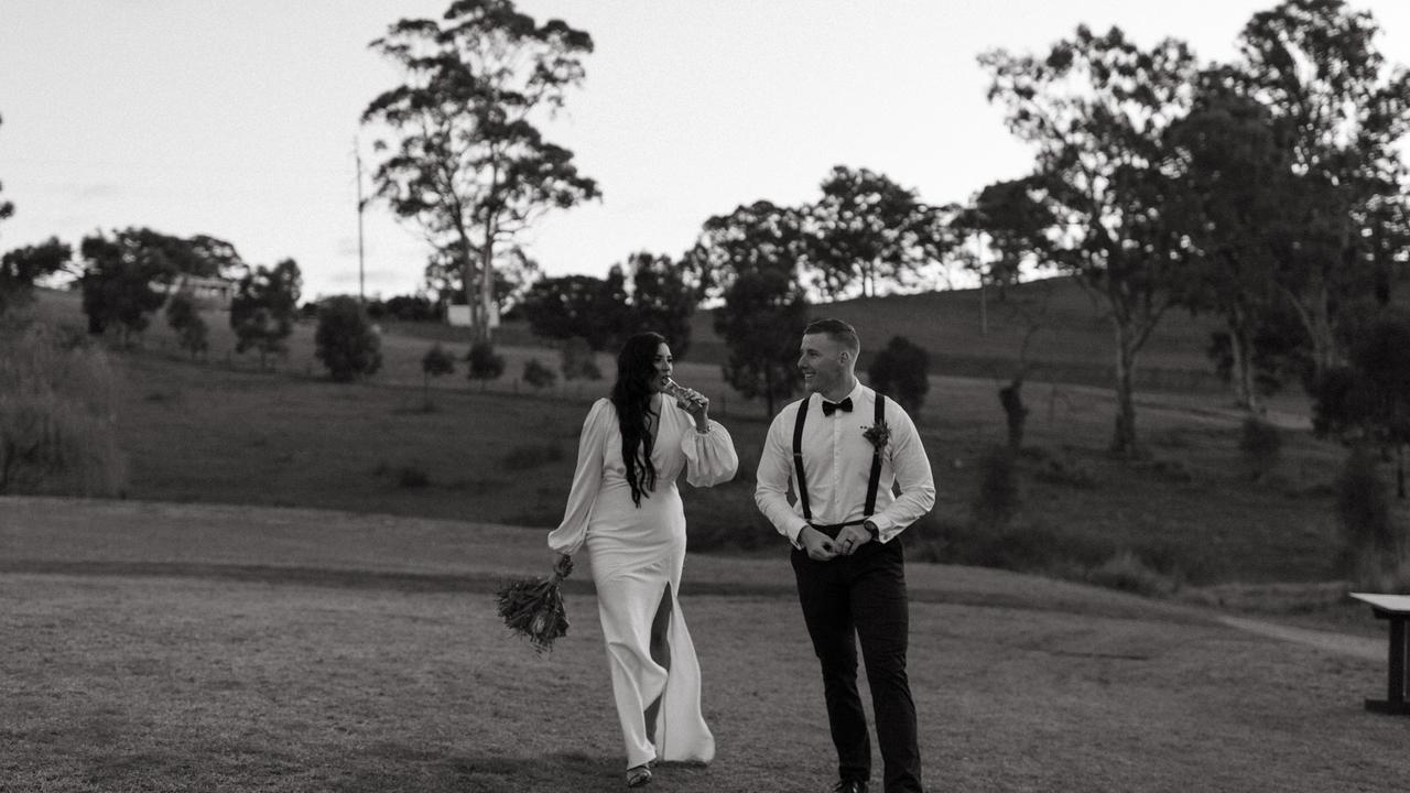 Mr and Mrs Kennedy … ‘we just wanted to marry each other’. Picture: Georgy Keen