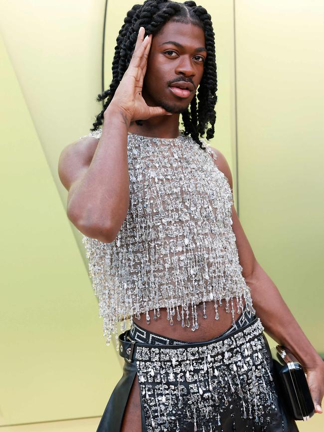 US rapper Lil Nas X rocks a skirt. Picture: Michael Tran / AFP