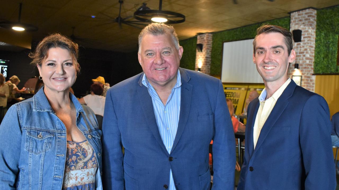 UAP Flynn candidate Tanya Wieden, leader Craig Kelly and Capricornia candidate Nathan Harding.