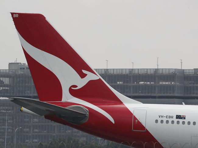 SYDNEY, AUSTRALIA - NewsWire Photos February 25, 2021: QANTAS has reported losses of around 1 billion dollars over the last year, counting the financial cost of Covid-19 on the airline. QANTAS planes are pictured at Sydney Airport today. Picture: NCA NewsWire / David Swift