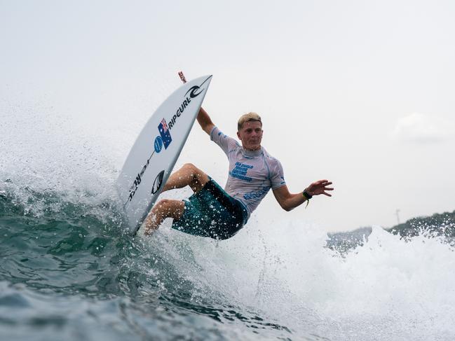 Australian surfer Dane Henry during the under-18 boys grand final at the 2024 ISA World Junior Surfing Championships at Surf City, El Salvador. Picture: ISA/Pablo Jimenez