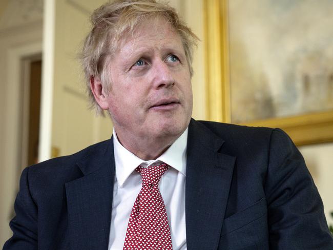 In this handout photo issued by 10 Downing Street, Britain's Prime Minister Boris Johnson speaks from 10 Downing Street praising NHS staff in a video message, after he was discharged from hospital a week after being admitted with persistent coronavirus symptoms, in London, Sunday, April 12, 2020. British Prime Minister Boris Johnson is praising the National Health Service staff for saving his life in a video on Twitter after his discharge from St. Thomasâ€™ Hospital in London. He said he did not have the words to properly thank the staff at NHS for â€œsaving my life.â€ He lauded two nurses Johnson said stood by his bedside for 48 hours â€œwhen things could have gone either way.â€ (Pippa Fowles/10 Downing Street via AP)