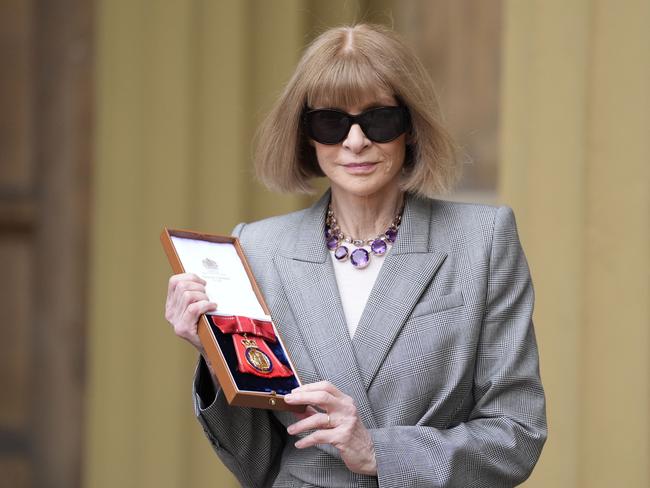 Dame Anna Wintour leaves Buckingham Palace after being made a Companion of Honour at an Investiture ceremony. Picture: Getty Images