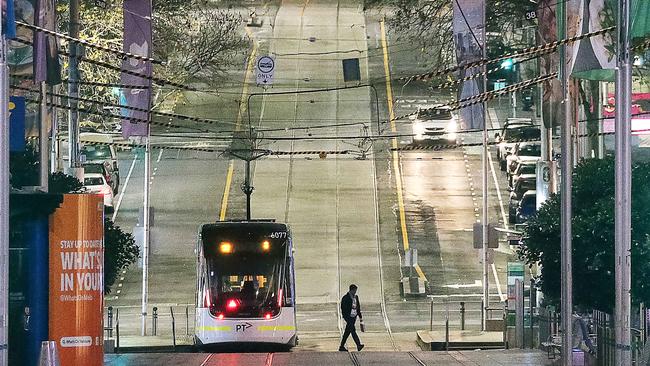 Public transport will run as normal in Melbourne but that may change in future. Picture: Ian Currie