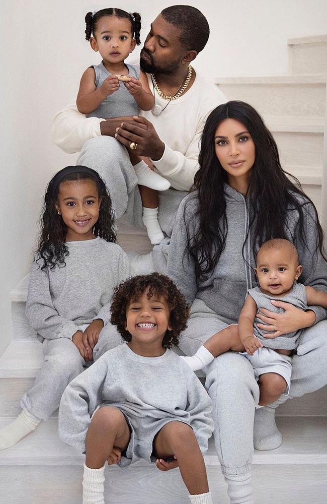 The couple pictured with their four children. Picture: Instagram