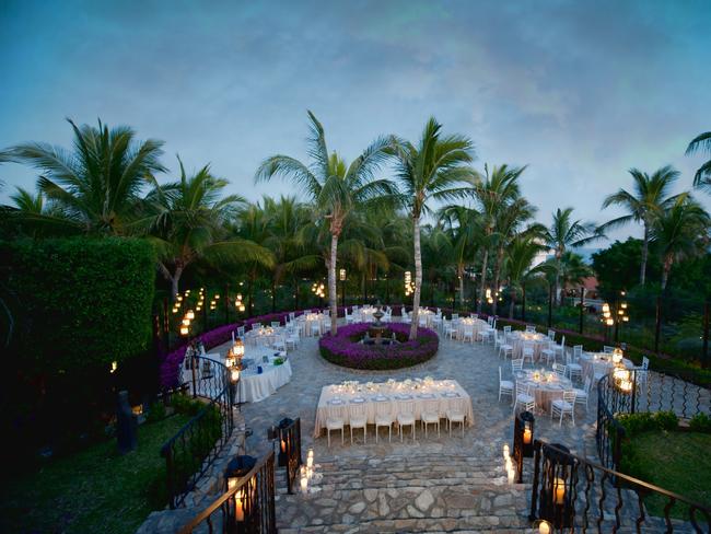 The set up at the resort’s chapel terrace. Picture: Supplied