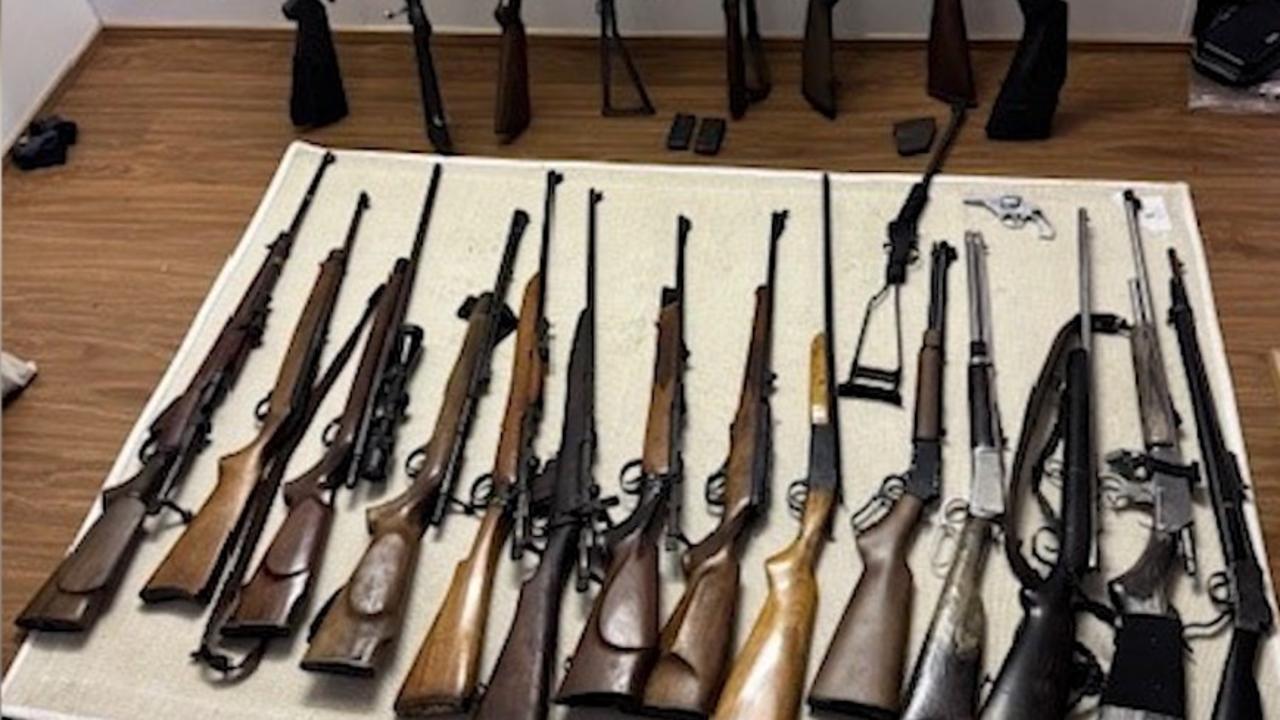 Police seize huge cache of high powered rifles and illicit drugs