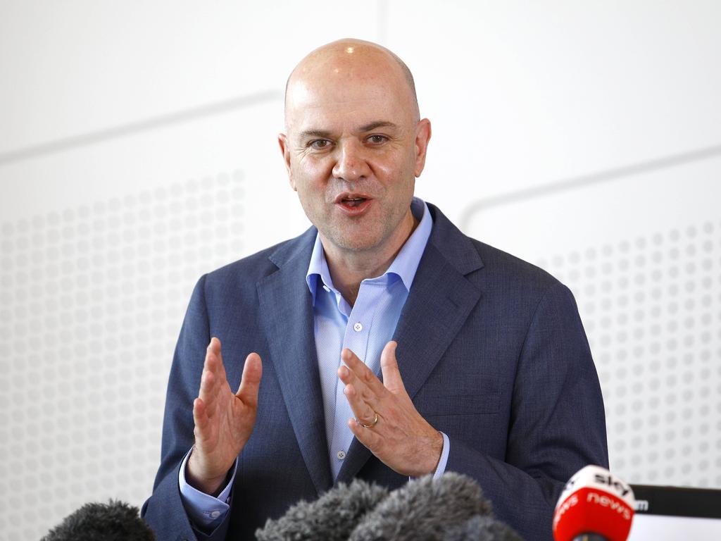 Queensland chief health officer Dr John Gerrard during a press conference in Brisbane. Picture: Tertius Pickard