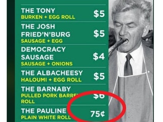 Pauline swipe in school’s sausage sizzle menu
