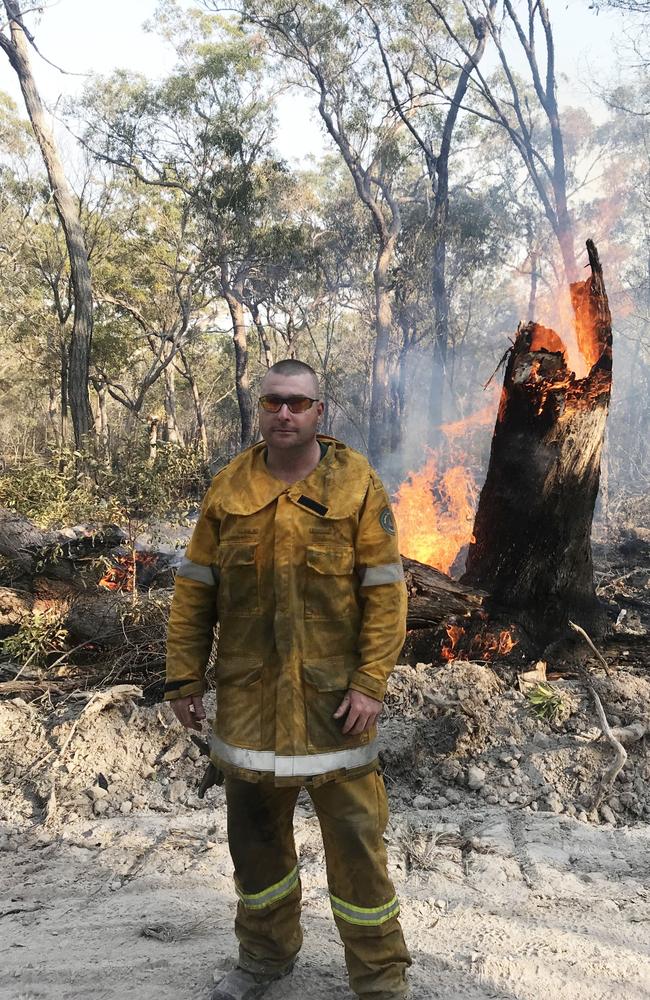 Adrian Reynolds fought the fires near Rockhampton on Monday.