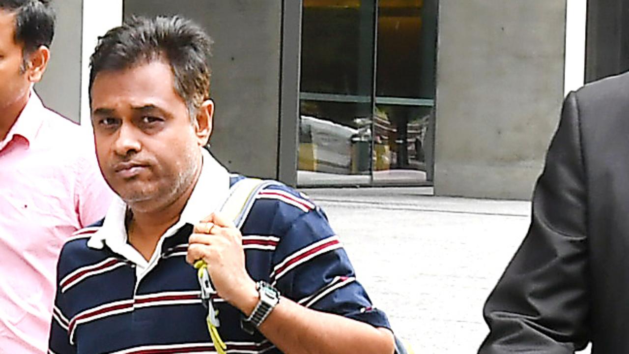 Sukesh Ranjan Roy leaves Brisbane District Court after pleading guilty to common assault. Picture: NCA NewsWIRE / John Gass