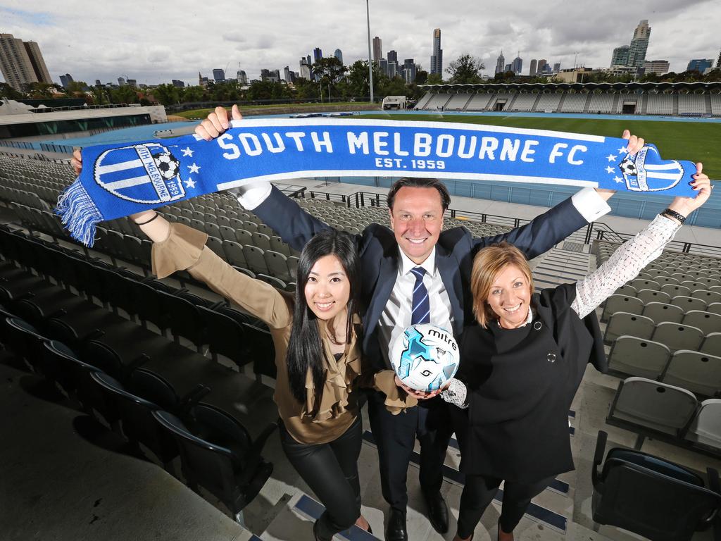 South Melbourne A-League bid chief Bill Papastergiadis at Lakeside Stadium.