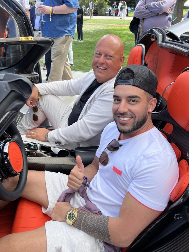 Adrian Portelli with his new Koenigsegg CC850 and company owner Christian von Koenigsegg