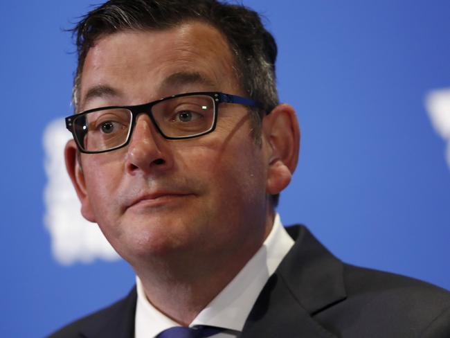 MELBOURNE, AUSTRALIA - OCTOBER 26: Victorian Premier Daniel Andrews speaks to the media on October 26, 2021 in Melbourne, Australia. Victoria has recorded 1510 new COVID-19 cases and four deaths in the last 24 hours.  (Photo by Darrian Traynor/Getty Images)