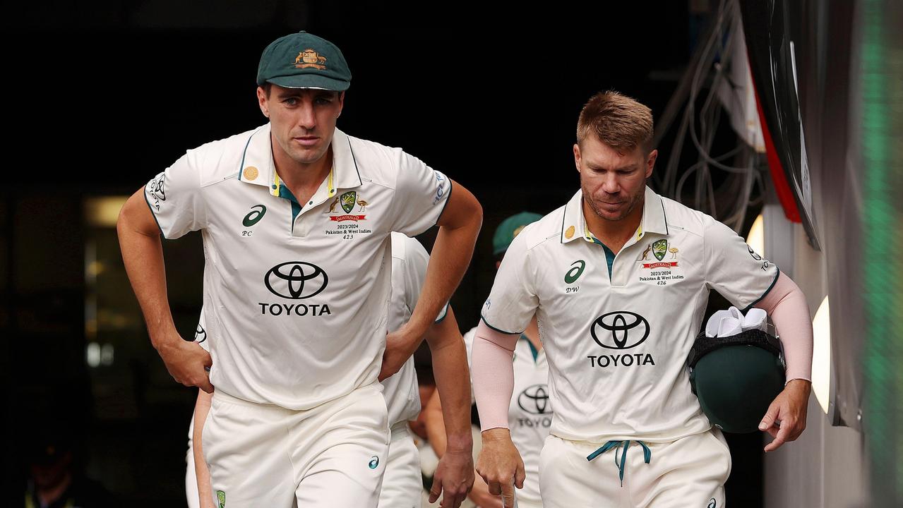 Pat Cummins with David Warner at the MCG in 2023 (Photo by Robert Cianflone/Getty Images)