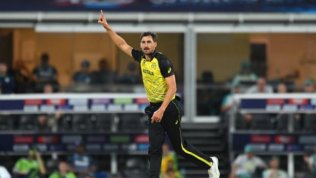 Australia’s decision to axe Mitchell Starc for their final game shows they were questioning their own methods. Picture: Getty Images.