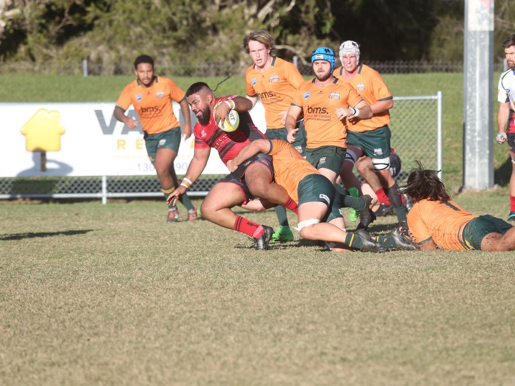 GCDRU grand final rematch, round 9. Surfers Paradise Dolphins v Griffith Uni Colleges Knights. June 8 2024, picture: Richard Gosling