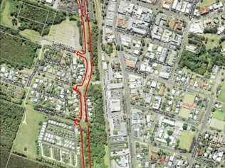 The route of Byron Bay's new CBD bypass. Picture: Rebecca Lollback