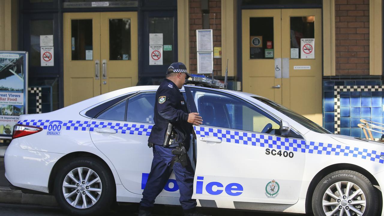 Police at Harbour View Hotel, The Rocks, after NRL team Canterbury Bulldogs Mad Monday drunken efforts last night. Picture: Dylan Robinson