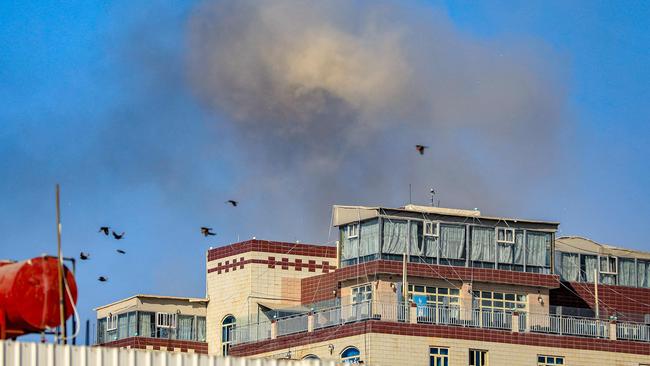 A smoke cloud billows after an air strike on Yemen's Houthi-held capital Sanaa on December 31. Picture; AFP.