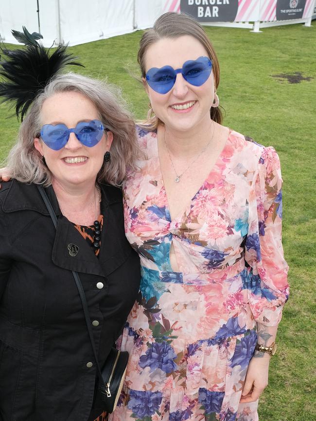 Geelong Cup - socials/colour. Leanne Booth and Jo Markov Picture: Mark Wilson