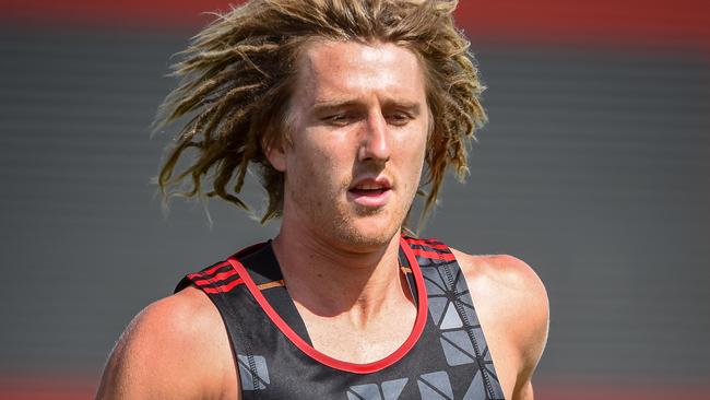 Dyson Heppell is likely to captain Essendon next year. Picture: Jake Nowakowski